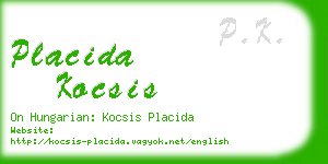 placida kocsis business card